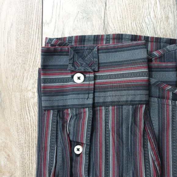 Tasso Elba Mens XL Long Sleeve Shirt Office Business Dress Designer Maroon Black - Picture 9 of 10